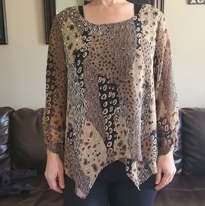 Animal print blouse